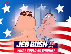 family guy,cartoon,humor,peekasso,jeb bush,jeb,dont vote,vote 2016,meme art