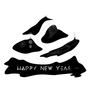 happy new year,black and white,loop,illustration,2015,motion design,peji,pejiii,pierre julien fieux