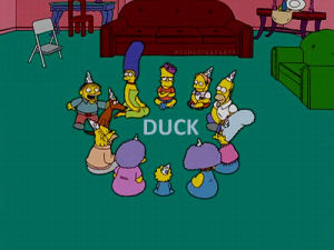 duck duck goose,ralph wiggum,loop,simpsons