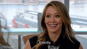exactly,yes,tv land,younger,youngertv,hilary duff