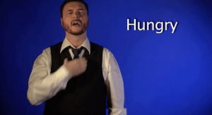 sign language,hungry,sign with robert,asl,american sign language