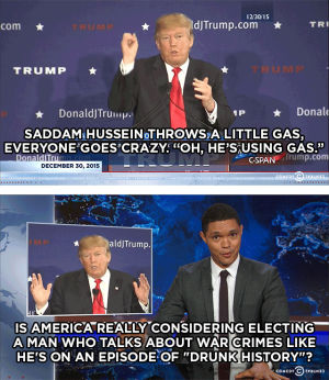 presidential race,trump,no,donald trump,why,the daily show,daily show,republican,gop,trevor noah,gas,drunk history,presidential election,tds,dailyshow,the daily show with trevor noah,thedailyshow,the donald