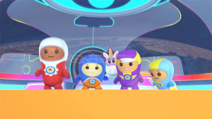 cbeebies,go jetters,excited,jumping