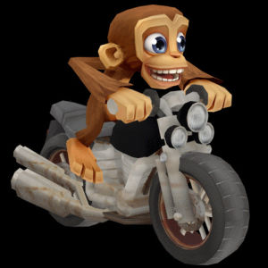 motorcycle,monkey,cute,racing game,nitro chimp grand prix,super nitro chimp,nitro chimp