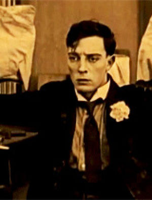 1921,vintage,handsome,buster keaton,silent film,silent movie,silent comedy,the haunted house,silent film actor,buster keaton comedies,cinammon roll,ahhh excited,housebow