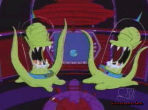 kang and kodos,simpsons,treehouse of horror,laughing,aliens,tv series