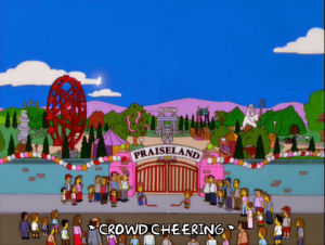 episode 19,excited,season 12,fireworks,ned flanders,opening,cheer,12x19,smilling