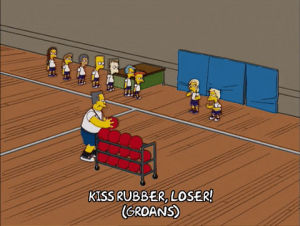 dodgeball,bart simpson,season 17,angry,episode 12,throw,insult,17x12