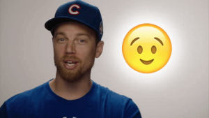 major league baseball,funny,sports,lol,mlb,baseball,wink,emoji,cubs,chicago cubs,ben zobrist,cubbies