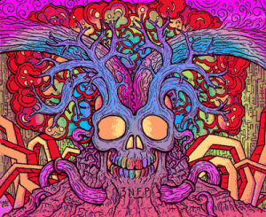 psychedelic,hallucinate,trippy,acid,skull,shrooms,tripping