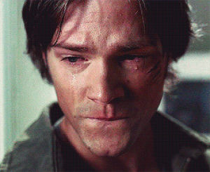 sam winchester crying,supernatural,crying,sam winchester,spng