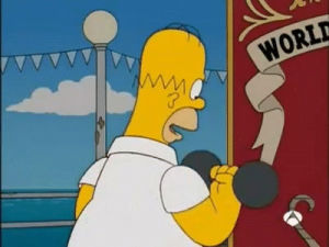 fitness,homer simpson,working out,simpsons,homer