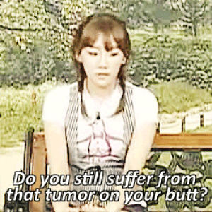kim taeyeon,asian,taeyeon,funny,butt,snsd,quote,best of,tumor,voguenewmoonlede