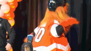 nhl,gritty,mascot,philadelphia flyers,flyers,hockey,excuse me,what did you say,whats that,say that to my face