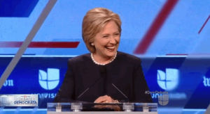 laugh,smiling,hillary clinton,democrat,demdebate,democratic debate 2016
