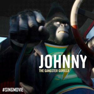 gorilla,sing movie,taron egerton,driving,sing,johnny,roderick strong