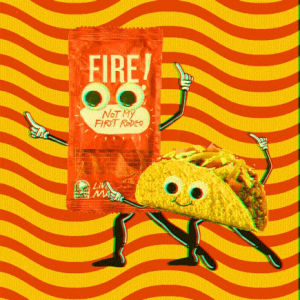 hot,taco bell,hot sauce,celebrate,taco emoji,taco emoji engine,trippy,fire,taco,tacos,taco time,t bell