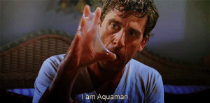 aquaman,40 year old virgin,steve carell,condom,movie,film,funny,comedy,water,hand,superhero,the 40 year old virgin