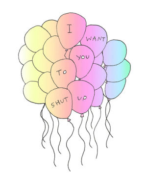 balloons,transparent,i want you to shut up