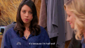 parks and recreation,wolf,aubrey plaza,april ludgate