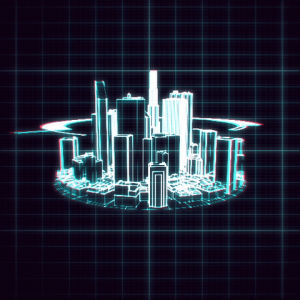 3d,hud,cinema 4d,animation,loop,city,low poly,wireframe