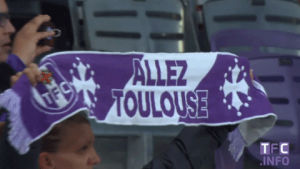 sports,soccer,fan,ligue 1,stand,stadium,tfc,toulouse fc,scarf,supporter,sling