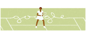 logo,win,tennis,google,first,player,american,slam,grand,titles,african,us open tennis,gibson,honors,teal