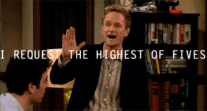 how i met your mother,tv,hilarious,neil patrick harris,barney stinson,i request the highest of fives