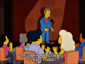 episode 11,season 13,clapping,applause,principal skinner,stage,audience,microphone,13x11