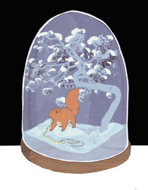 squirrel,happy,christmas,illustration,snow,animation