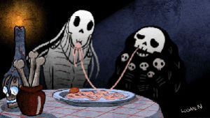 spaghetti,skeleton,story