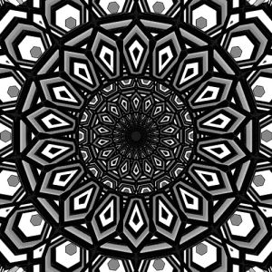black and white,hexagon