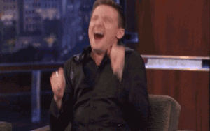 happy,elated,avengers,excited,jeremy renner,funny,laugh
