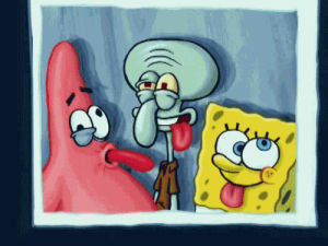 spongebob squarepants,smiling,squidward,happy,patrick star