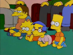 season 8,angry,milhouse,impatient,itchy and scratchy and poochie show,simpsons