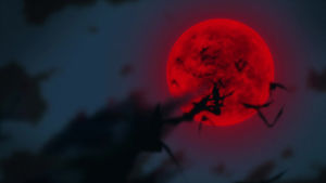 bats,red moon,halloween