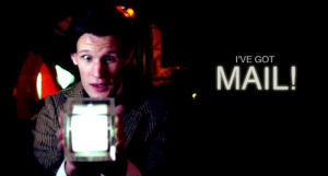 reaction,season 5,episode 4,doctor who,matt smith,yay,mail