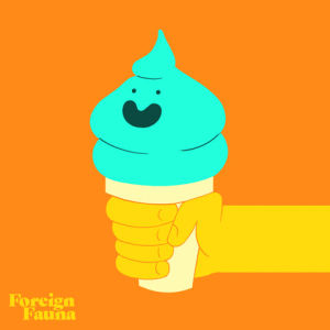 ice cream,heat,sweet,summer,treat,heat wave,ice cream cone,melt,animation,loop,hot,oh no,cone