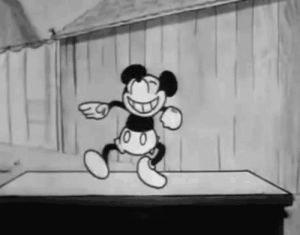 mickey mouse,walt disney,art,animation,dance,hoppip,imt,happy dance,cartoons comics