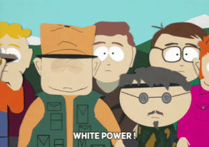 white power,racist,crowd,hat,jimbo kern,ned gerblansky