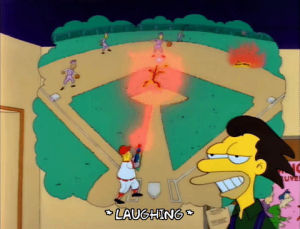 season 3,episode 17,baseball,laughing,lenny leonard,daydream,3x17,evaporating