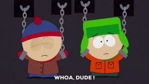 stan marsh,kyle broflovski,scared,kidnapped,chained