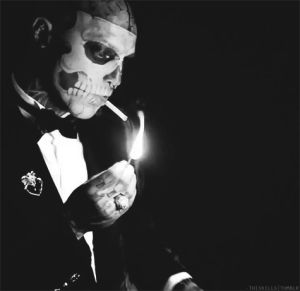 smoke,zombie,cigarette,monochrome