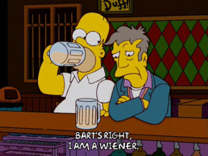 homer simpson,season 15,upset,episode 17,drunk,15x17,miserable,drinking beer,principal skinnner