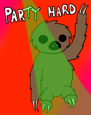sloth,party,party hard