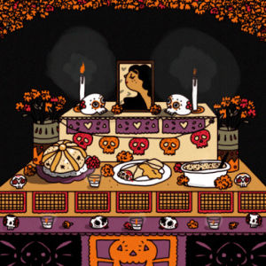 halloween,dia de los muertos,burrito,gifoween,ofrenda