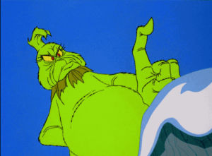 60s,grinch,christmas,the grinch,how the grinch stole christmas,rude,television,vintage,cartoon,angry,animal,1960s,nasty,1966,threaten,chuck jones,push the button