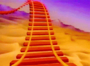 roller coaster,animation,retro,90s,1990s,cool,90s kids,90s s,90s commercials
