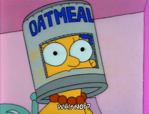 oatmeal canister,marge simpson,season 3,scared,episode 18,3x18,nodding head