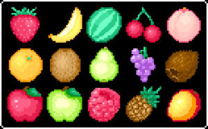 fruit,colorful,pixel,sprite,transparent